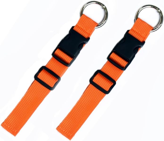 Yopolaz 2 Pack Add a Bag Luggage Straps - Adjustable Suitcase Belts Travel Accessories - Jacket Gripper Arm Saver Easy to Carry Your Extra Bags (Orange) - Image 1